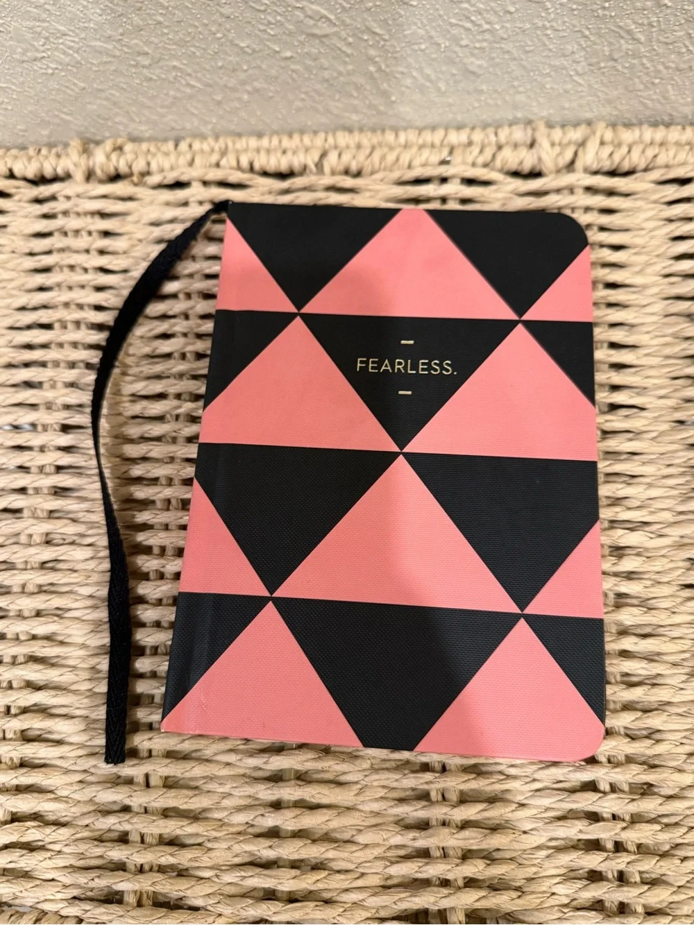 Fearless Pink & Black Geometric Journal